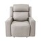 Armen Living Claude Dual Power Headrest and Lumbar Support Recliner Chair in Light Gray Genuine Leather LCCL1GR - alternate 2